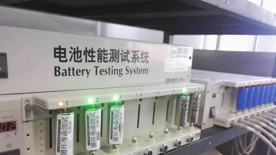 Battery Performance Testing System at Wiltson Energy low-temperature LiFePO4 battery manufacturing facility